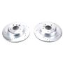 PowerStop EBR1414XPR PowerStop Evolution Performance Drilled, Slotted & Plated Brake Rotor Pair