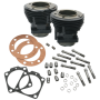 S&S Cycle 91-9011 66-78 74in BT & Stock Bore Strokers 3-7/16in Bore Cylinders - Gloss Black