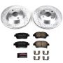 PowerStop K1153 Z23 Daily Driver Carbon-Fiber Ceramic Brake Pad and Drilled & Slotted Rotor Kit