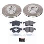 PowerStop SC6399 Semi-Coated Rotor and Low-Dust Ceramic Brake Pad Kit