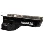 Moroso 20179 80-85 Chevrolet SBC (w/Passenger Side Dipstick) Wet Sump 5.5qt 7.5in Steel Oil Pan - Black