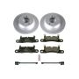 PowerStop ESK5979 Genuine Geomet Coated Rotors, ECE-R90 Brake Pads + Hardware Kit