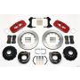 Wilwood 140-10945-R AERO4 Rear P-Brake Kit 14.00in Red Chevy 12 Bolt-Spec 3.15in Brng