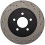 Stoptech 128.61087R 05-10 Ford Mustang V6/4.0L / GT V8/4.6L Cross Drilled Right Rear Rotor