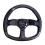 NRG Carbon Fiber Steering Wheel (320mm) Flat Bottom & Leather Trim w/Black Stitching