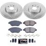 PowerStop K6426 Z23 Daily Driver Carbon-Fiber Ceramic Brake Pad and Drilled & Slotted Rotor Kit