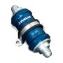 Fuelab 818 In-Line Fuel Filter Standard -8AN In/Out 10 Micron Fabric - Blue