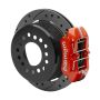 Wilwood 140-15603-DR Small Ford 11 in. Forged Dynapro Low-Profile Rear Parking Brake Kit (Red, Drilled & Slotted)