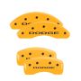 MGP 12198SDD4YL 4 Caliper Covers Engraved Front & Rear With out stripes/Dodge Yellow finish black ch