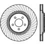Stoptech 126.61045CSR Power Slot 94-04 Ford Mustang Front Right Slotted CRYO Rotor