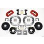 Wilwood 140-9216-R Narrow Superlite 4R Rear P-Brk Kit 12.88in Red Small Ford 2.66in Offset