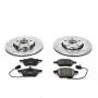 PowerStop K3104 Z23 Daily Driver Carbon-Fiber Ceramic Brake Pad and Drilled & Slotted Rotor Kit