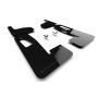 Rally Armor MF18-UR-BLK/MBK Black Mud Flap/Metallic Black Logo