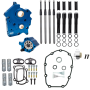 S&S Cycle 310-1264 2017+ M8 Water Cooled Models Cam Chest Kit w/o Cam - Black Pushrod Tubes & Chain Tensioner