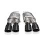 Stainless Works M18ABLB 18-21 Mustang GT Axleback Legend Exhaust - Black Tips