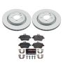 PowerStop ESK7378 Genuine Geomet Coated Rotors, ECE-R90 Brake Pads + Hardware Kit