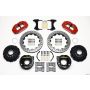 Wilwood 140-9213-DR Narrow Superlite 4R Rear P-Brk Kit 12.88in Drilled Red Chevy 12 Bolt w/ C-Clips