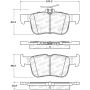 Stoptech 308.16650 Street Brake Pads w/Shims & Hardware - Rear