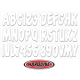 Hardline WHI200EC Boat Lettering Registration Kit 3 in. - 200 White solid