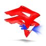 Cycra 1CYC-1889-32 17-21 Honda CRF250R-450R Powerflow Radiator Shrouds - Red
