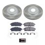 PowerStop SC6360 Semi-Coated Rotor and Low-Dust Ceramic Brake Pad Kit
