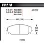 Hawk Performance HB218E.583 Blue 9012 Disc Brake Pad
