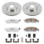 PowerStop K152-26 Z26 Street Performance Ceramic Brake Pad and Drilled & Slotted Rotor Kit
