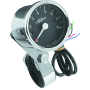 Bikers Choice 493374 Big Twin & XL Electronic Mini Tachometer 8000 RPM Black Face 2 1/2 Inch
