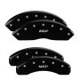 MGP 42014SMGPBK 4 Caliper Covers Engraved Front & Rear  Black finish silver ch