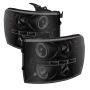 SPYDER 5078322 Projector Headlights - LED Halo - Black Smoke