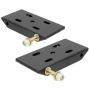 RockJock Jeep CJ Front HD Leaf Spring Plates w/ Shock Mounts For 2in Springs