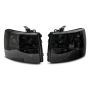 Raxiom S122324 07-14 Chevrolet Silverado 1500 HD Axial OEM RepHeadlights- Chrome Housing- Smoked Lens
