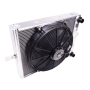 Chase Bays CB-E306RAD-15-16UFAN BMW E30/E36/E46 OE 1.5in Push-On Hose Style Tucked Aluminum Radiator w/16in Ultra Fan