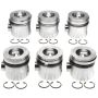 Mahle OE 2243354WR Cummins 5.9L ISB Diesel 6 Cyl STD w/ PCR Piston With Rings Set (Set of 6)