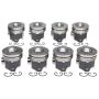 Mahle OE 2243454040 Ford Trk VT365 6.0L V8 363 CID Powerstroke Turbo Diesel 2003-2004 Piston Set (Set of 8)