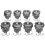 Mahle OE Ford 6.0L Diesel V8 144050WR-STD w/ PCR Piston With Rings Set (Set of 8)