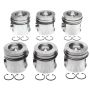Mahle OE 2243523WR040 Cummins B 5.9L L6 .040 w/ PCR Eng Set Piston With Rings Set (Set of 6)