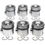 Mahle OE Cummins B 5.9L 17.1:1 CR Vin C Eng ETH Piston With Rings Set (Set of 6)