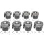 Mahle OE Ford 6.4L Diesel .75MM .010 /.025MM Reduced Comp w/ Rings Piston With Rings Set (Set of 8)