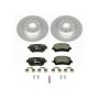 PowerStop ESK2261 Genuine Geomet Coated Rotors, ECE-R90 Brake Pads + Hardware Kit