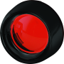 Kuryakyn 5482 Deep Dish Bezels Red Lens Gloss Black