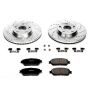 PowerStop K1141 Z23 Daily Driver Carbon-Fiber Ceramic Brake Pad and Drilled & Slotted Rotor Kit