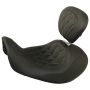Mustang Motorcycle 79807 Mustang 06-17 Harley Dyna Wide Tripper Forward Solo Seat w/Driver Backrest Diamond Stitch - Black