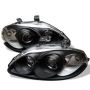 SPYDER 5010902 Projector Headlights - LED Halo - Amber Reflector - Black
