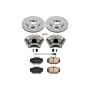 PowerStop KCOE3008 OE Stock Replacement Low-Dust Ceramic Brake Pad, Rotor and Caliper Kit