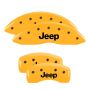 MGP 42003SJEPYL 4 Caliper Covers Engraved Front & Rear JEEP Yellow finish black ch
