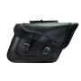 Willie & Max 58709-20 Universal Braided Large Slant Saddlebags (16 in L x 11 in H x 6.5 in W) - Black