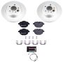 PowerStop ESK6034 Genuine Geomet Coated Rotors, ECE-R90 Brake Pads + Hardware Kit