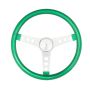 GRANT GRT8442 Steering Wheel Mtl Flake Green/Spoke Chrm 13.5