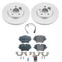PowerStop ESK8323 Genuine Geomet Coated Rotors, ECE-R90 Brake Pads + Hardware Kit